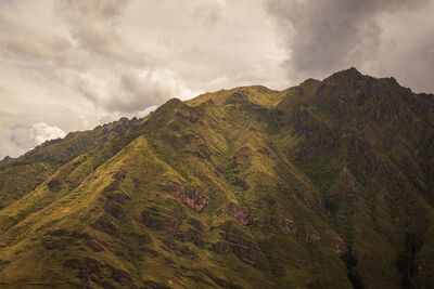 Beautiful Andean foothills towering over the valley