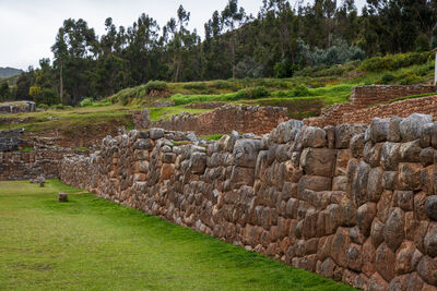 Long rear wall of the complex