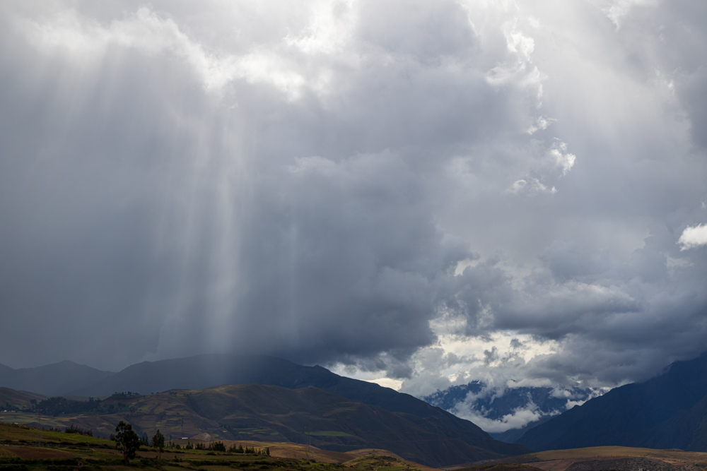Rain clouds threatening the hike