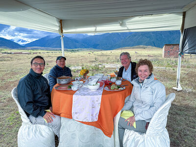 Lunch with guide Chris and driver