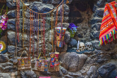 Niches filled with skulls