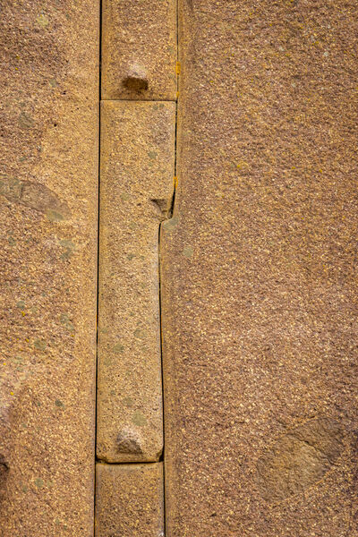 Unusual rocks between boulders