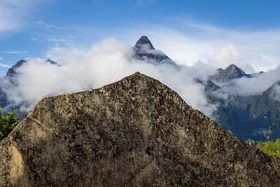 Stone carved to resemble mountain