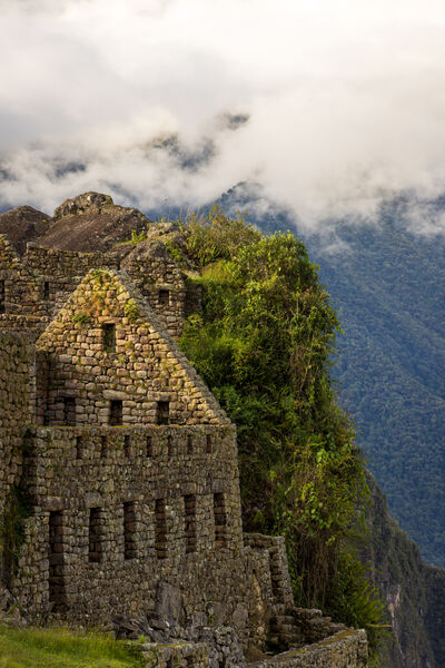 Buildings clinging to steep slopes